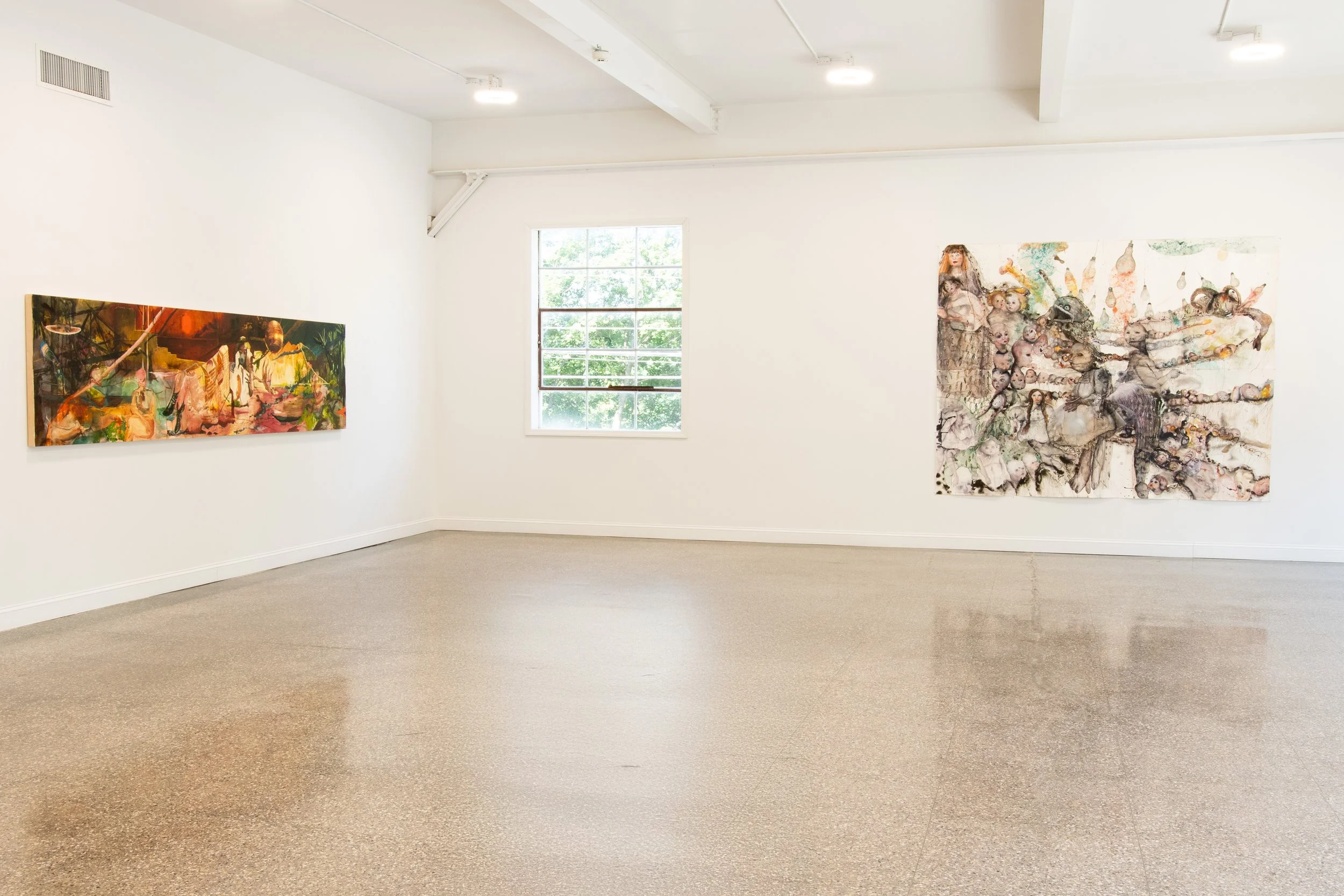 絵画 NEW YORK GALLERY Vtg Lithograph print art of watercolor 